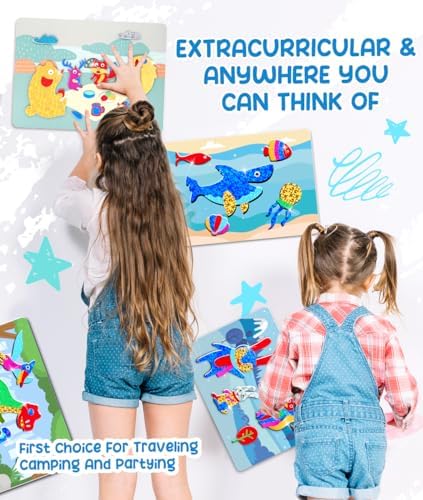 ZMLM Foil Art Kit for Kids - Ocean Theme Creative Craft Activity