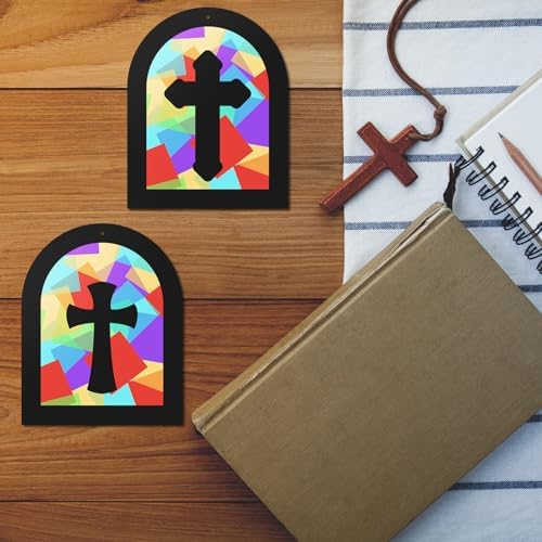 24 Piece Religious Cross Craft Kit DIY Art Supplies