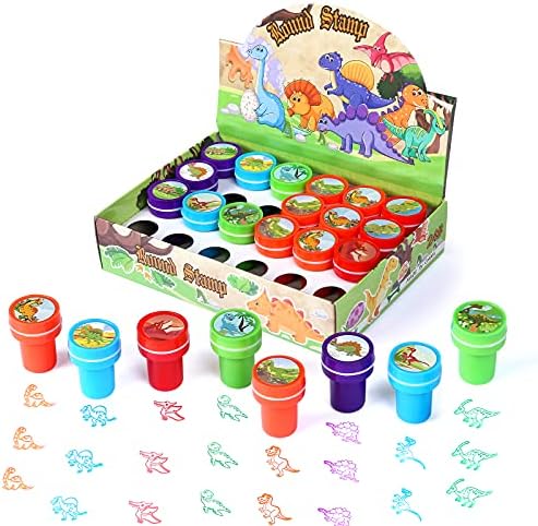 24 Pcs Dinosaur Stamps for Kids Art Supplies