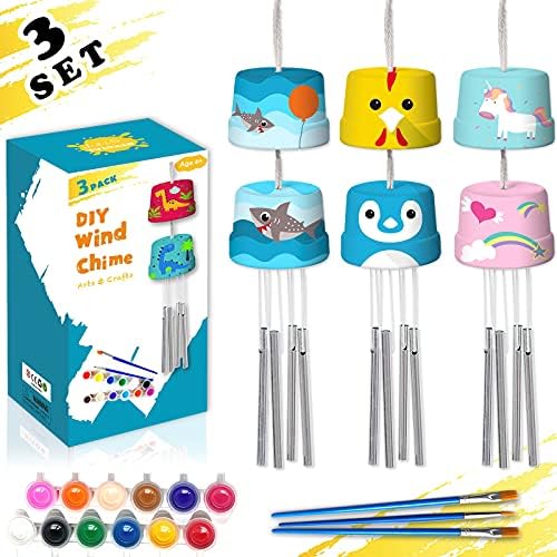3-Pack DIY Wind Chime Kits for Kids Ages 3-12
