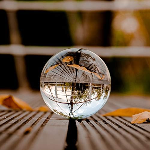 LONGWIN 120mm Crystal Ball with Wooden Stand