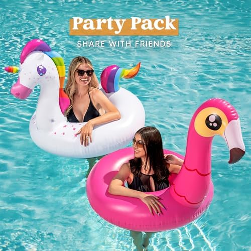 JOYIN 2 Pack Flamingo Unicorn Pool Float