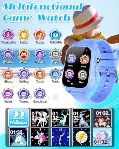 Semloo Kids Waterproof Smart Watch with 26 Games and HD Camera