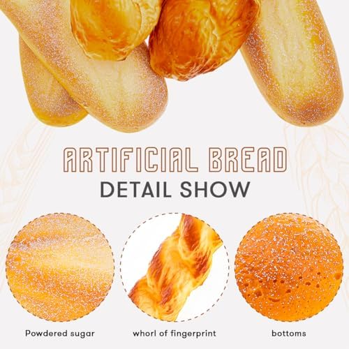 5pcs Artificial Bread Set for Display and Photography