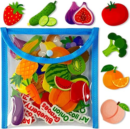 Felt Fruits and Vegetables Learning Set for Kids