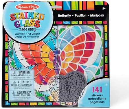 Melissa Doug Butterfly Stained Glass Sticker Kit