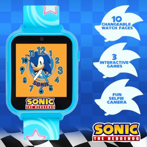 Accutime Kids Sonic The Hedgehog Blue Educational Smart Watch Toy