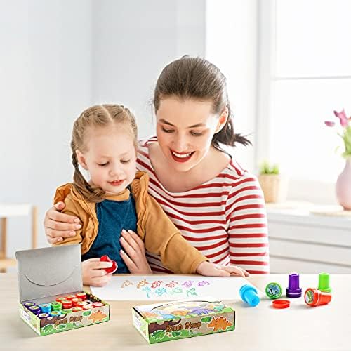 24 Pcs Dinosaur Stamps for Kids Art Supplies