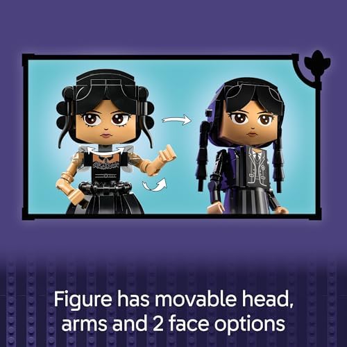 LEGO Wednesday Addams Figure - Collectible Display Toy for Ages 10