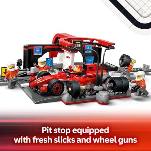 LEGO City F1 Pit Stop Pit Crew with Ferrari Car
