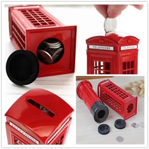 LIFKOME London Telephone Booth Money Bank