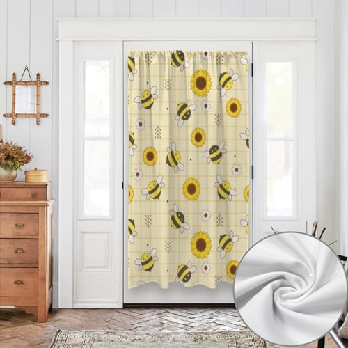 Susiyo Cartoon Cute Bee Door Curtain - 51x72 Inch Foldable
