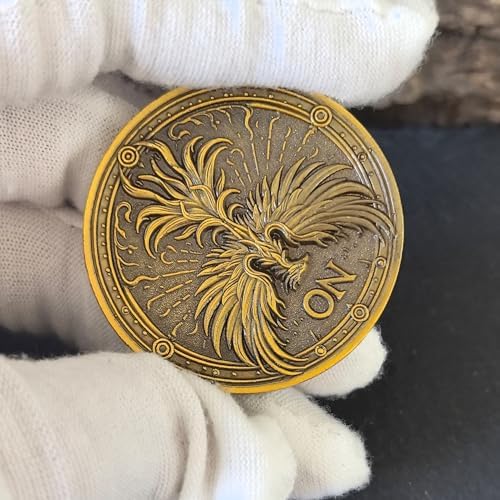 CYOUNG Golden Decision-Making Coin with Lotus and Phoenix Design