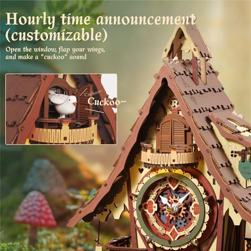 ROKR 3D Wooden Cuckoo Clock Puzzle Kit