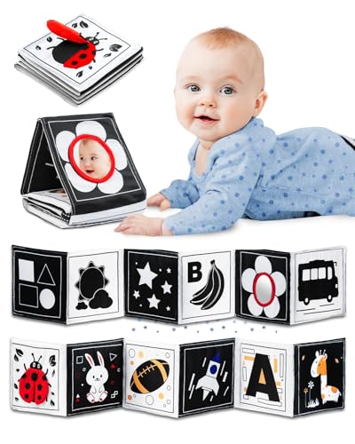 Infinno High Contrast Black and White Baby Mirror Toy