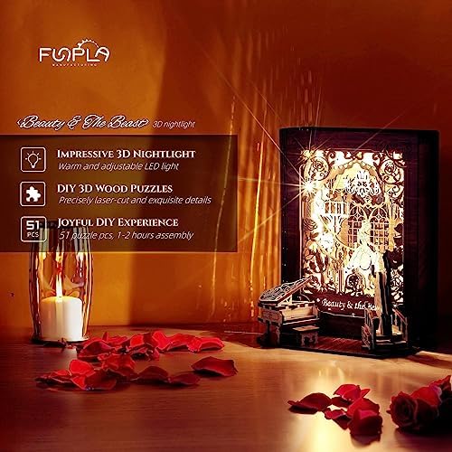 Beauty and The Beast 3D Puzzle Nightlight LED