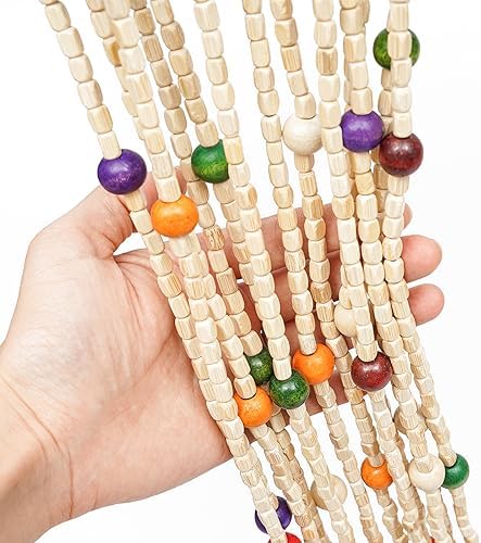 Handmade Bamboo Door Curtain with 38 Beads