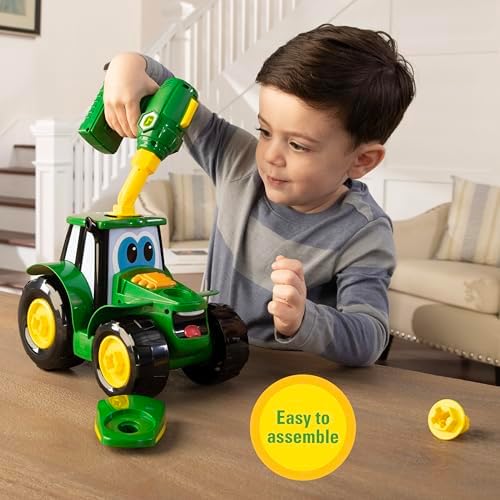John Deere Tractor Toy and Drill Take Apart Set for Toddlers