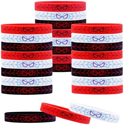 24Pcs Spider Silicone Wristbands Party Favors