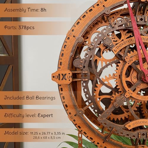 WOODENCITY 3D Puzzle Clock Kit for Adults