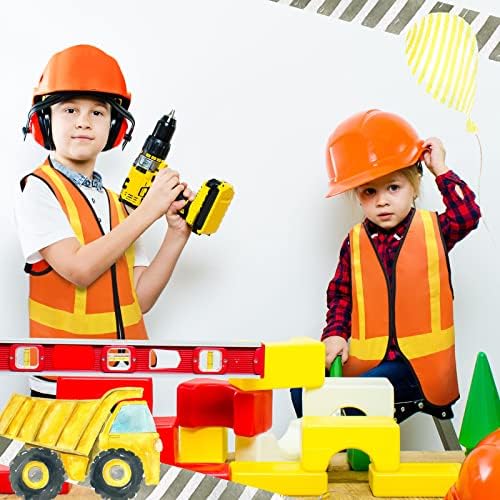 Bokon 12 Pcs Kids Construction Vests for 3-8 Years Old