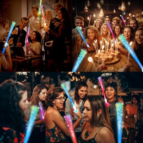 74 PCS LED Glow Fiber Optic Wands for Parties