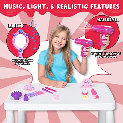 JOYIN 17Pcs Girls Beauty Salon Toy Kit