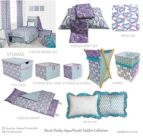 Bacati Isabella Girls Paisley Memo Board with Button Detail