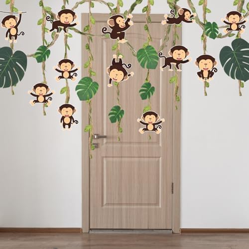 Ctosree 49 Pcs Jungle Party Decorations Banners