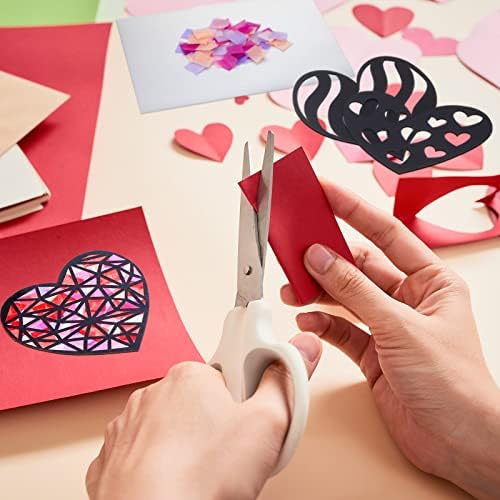 Chinco 18 Piece Heart Paper Suncatcher Craft Kit for Valentines Day