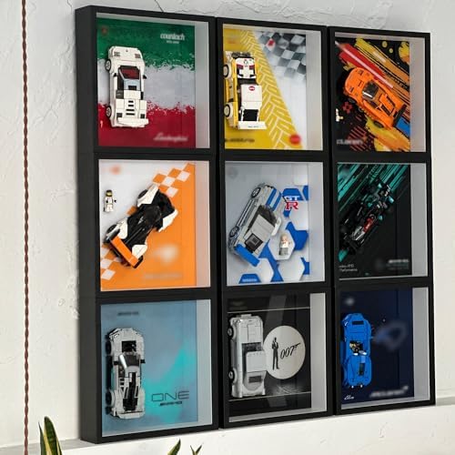 iLuane Display Wallboard for Lego Speed Champions 1970 Dodge Charger RT 76912