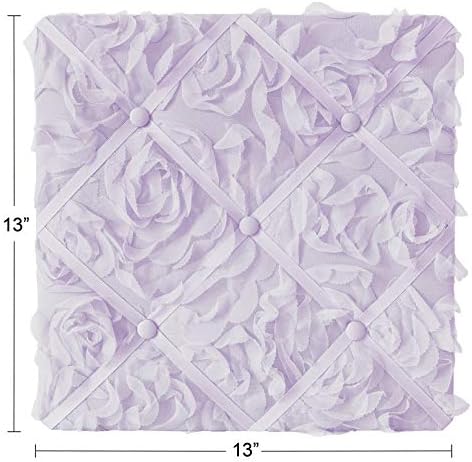 Purple Floral Rose Fabric Memory Memo Photo Bulletin Board