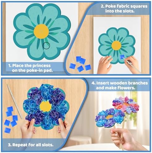 ATFUNSHOP 8-Pack Poke In Paper Craft Kit for Kids