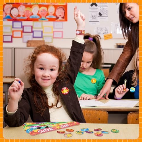 60 Pcs Star Slap Bracelets Classroom Rewards