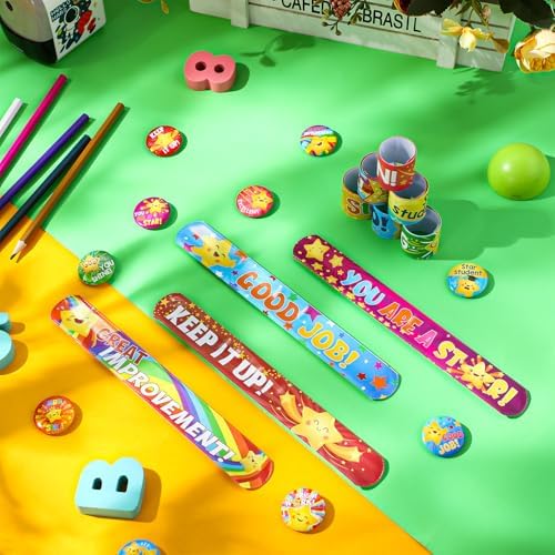 60 Pcs Star Slap Bracelets Classroom Rewards