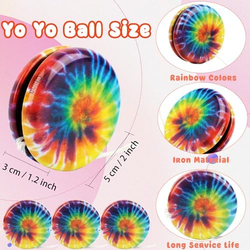 Octaday 55 Pcs Rainbow Yo-Yos Metal Yo Yo Toys