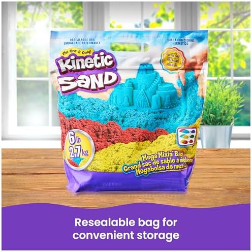 Kinetic Sand Mega Mixin Bag 6lbs Red Yellow Blue