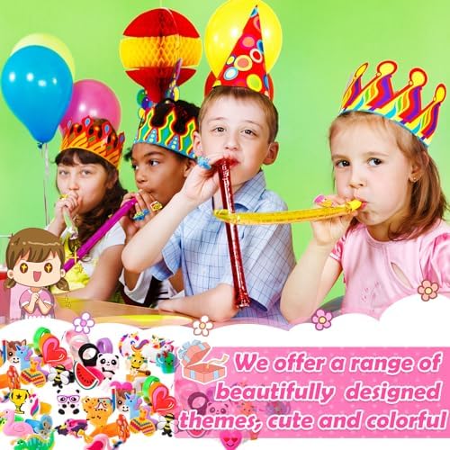 Highergo 120 Pcs Rainbow Animal Rings for Kids 1