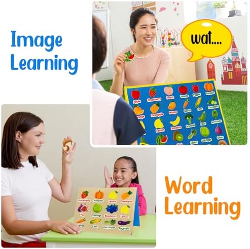 Felt Fruits and Vegetables Learning Set for Kids