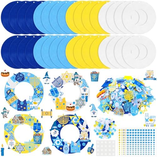 472 Pcs Hanukkah Wreath Craft Kit DIY Decorations
