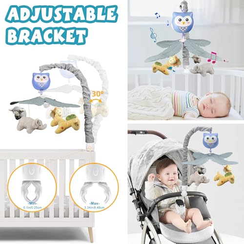 Sumwe Baby Crib Mobile with Music and Lights Blue