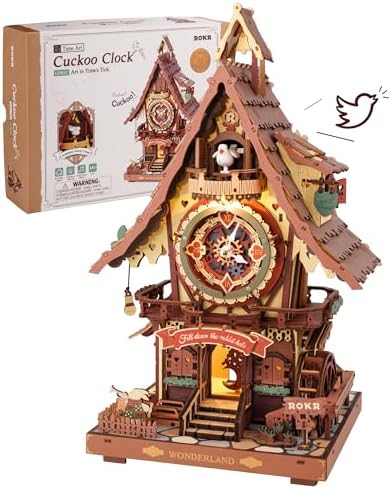 ROKR 3D Wooden Cuckoo Clock Puzzle Kit