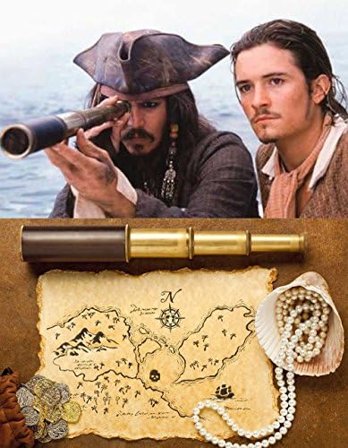 Retro Pirate Telescope 25x30 Pocket Monocular with BAK-4 Lens