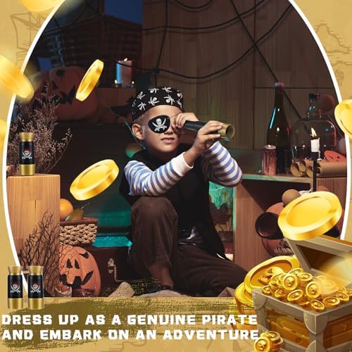 Libima Pirate Eye Patches and Telescopes Set for Kids