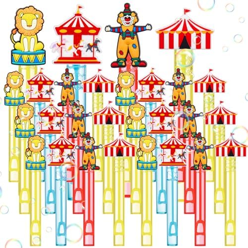 24pcs Circus Carnival Bubble Wands Kids Party Decorations