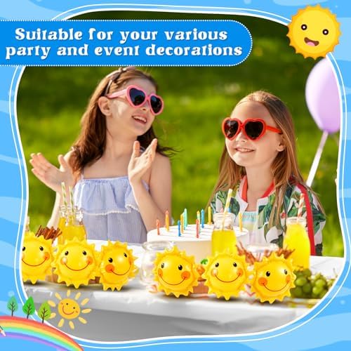 Jexine 24 Pcs Inflatable Beach Balls for Kids