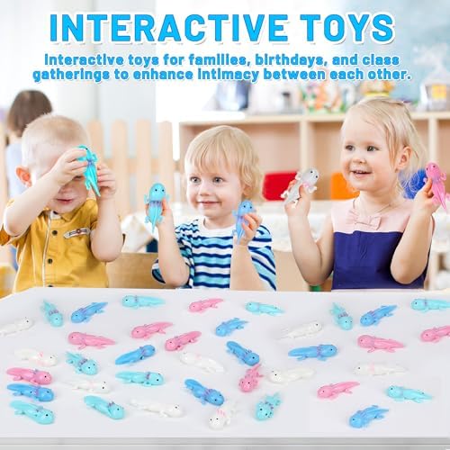 24 Pcs Axolotl Party Favors Rubber Slingshot Toys