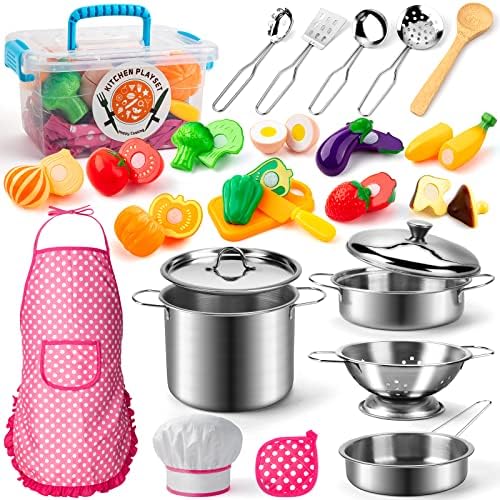 Tigerhu 26PCS Play Kitchen Accessories Set