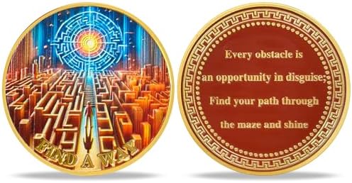 Maze of Light Challenge Coin for Resilience and Growth