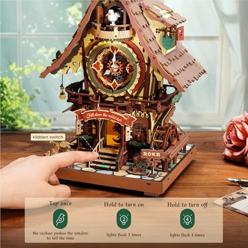 ROKR 3D Wooden Cuckoo Clock Puzzle Kit